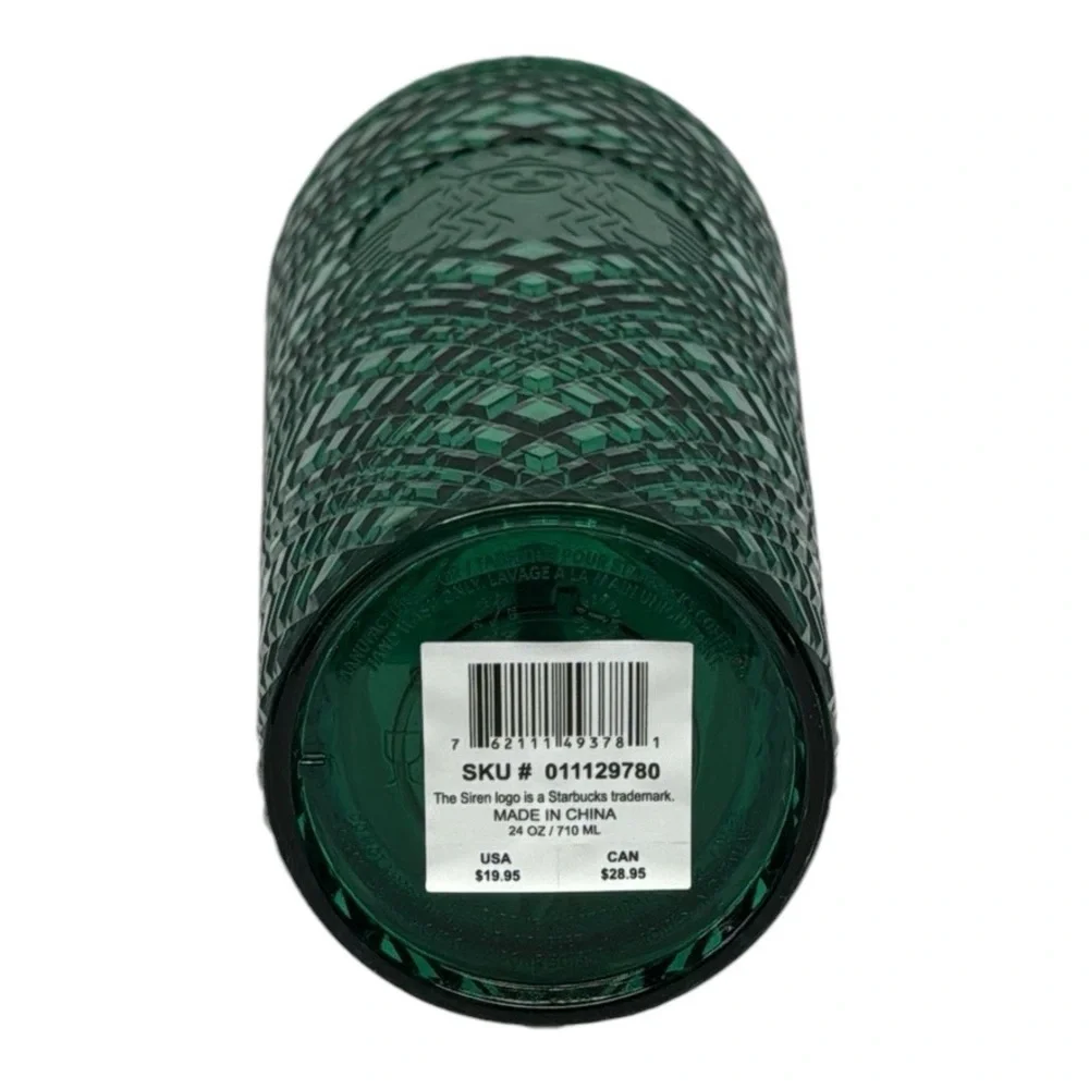 New Starbucks Jeweled Emerald Green 2022 Holiday Cold Studded Venti Tumbler 24oz